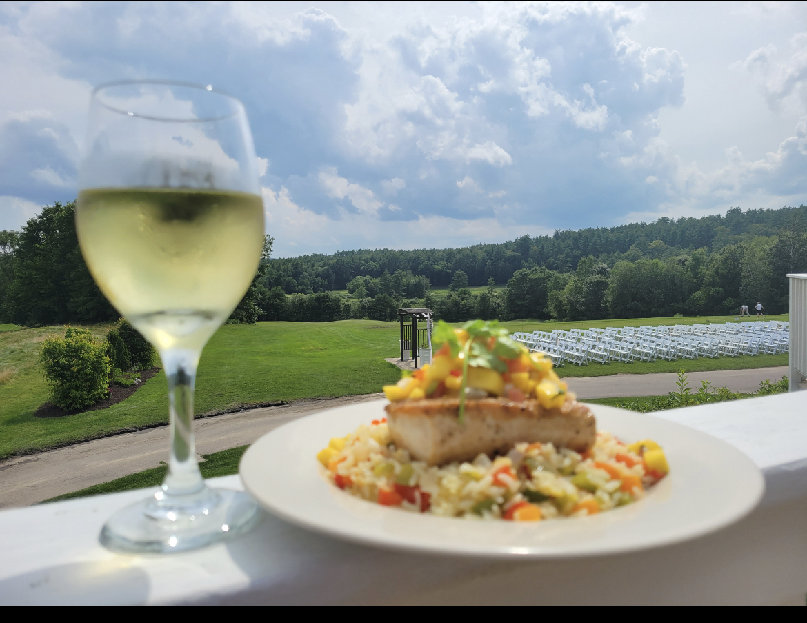 Swordfish entree at Bridge Bar & Grill